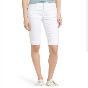 Women's White Bermuda Shorts